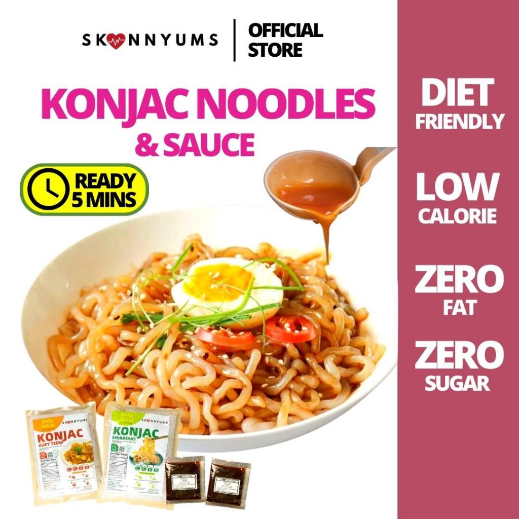SKINNYUMS Konjac Noodle Halal Shirataki Noodles Mee Konjac Noodles Nasi