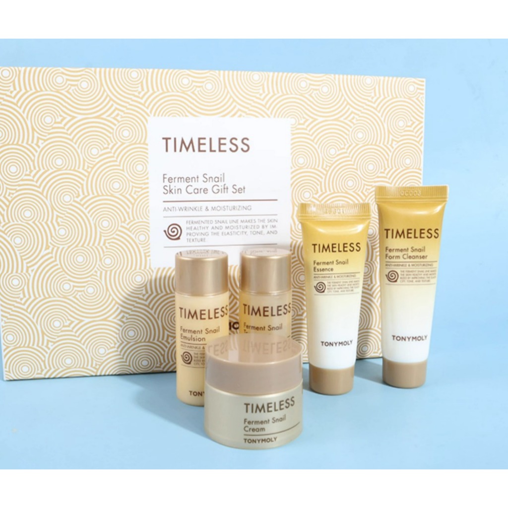TONYMOLY TIMELESS Ferment Snail Skin Care Gift Set Anti-Wrinkle and ...