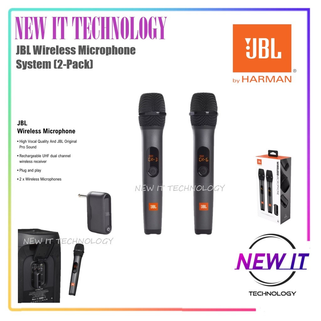JBL Wireless Microphone JBL PartyBox Wireless MIC UHF Microphone System 2Pack Twin Pack Set