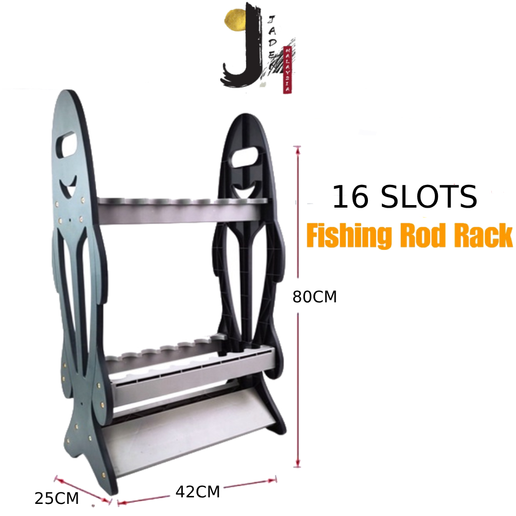 JADEN Easy Lightweight Fishing Rod Rack Pole Holder Organizer Rack For ...