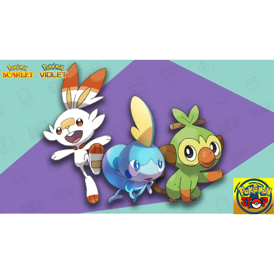 【SV Starters Gen8】Shiny Pokemon Scarlet & Violet Rillaboom Cinderace Primarina with 6IVs stat