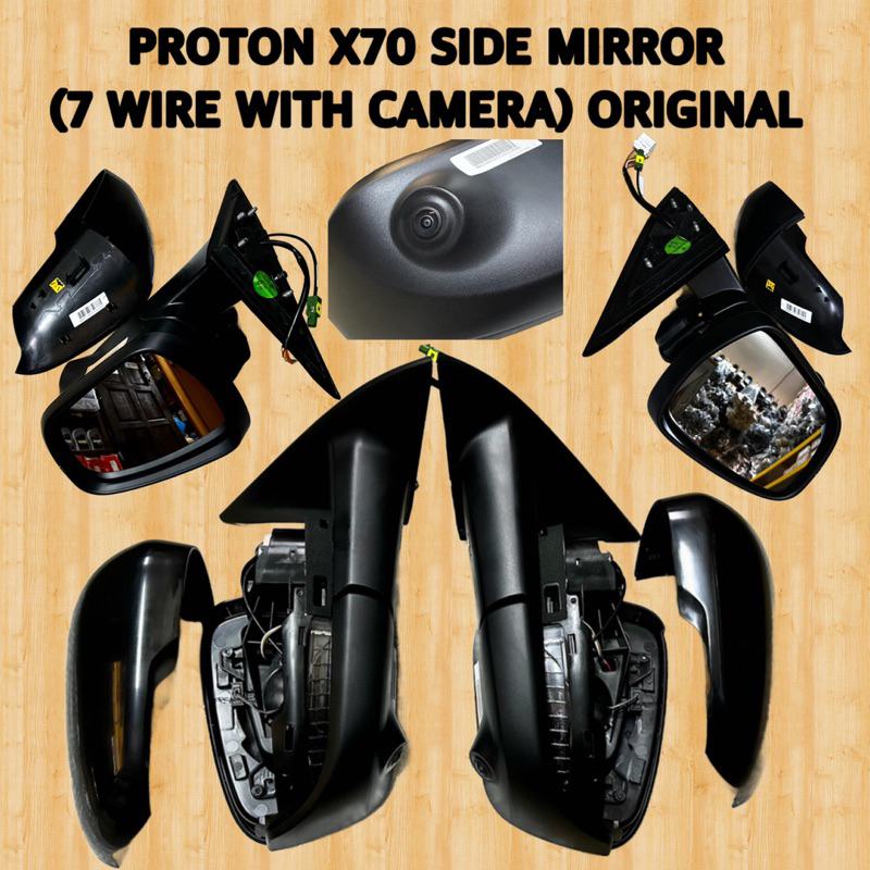PROTON X70 CKD SIDE MIRROR (7 WIRE WITH CAMERA) ORIGINAL READY STOCK