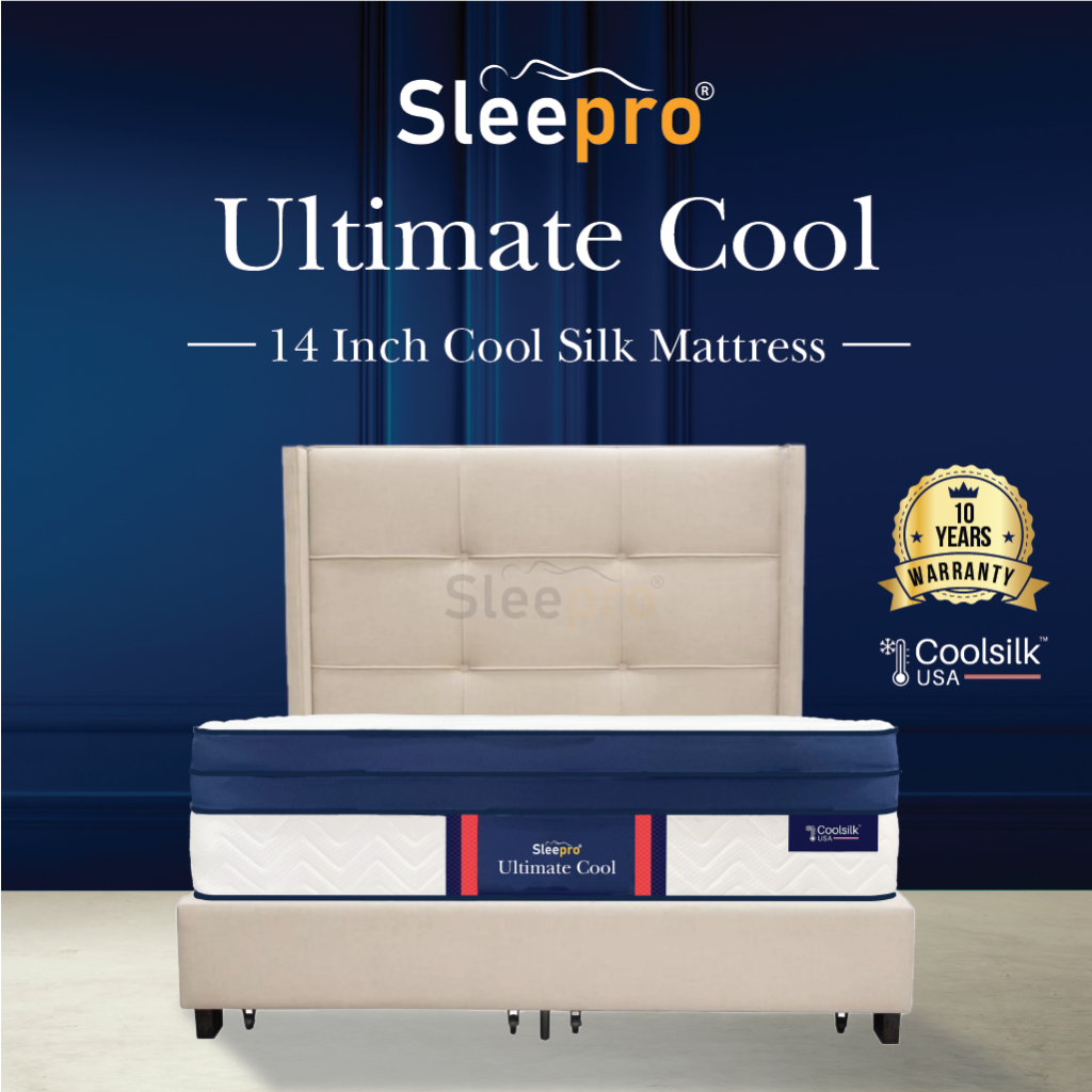 Sleepro Ultimate Cool Mattress | 14-Inch CoolSilk ChiroXtra Spring + HD ...