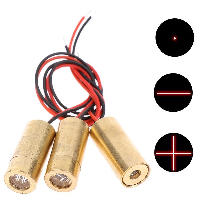 Laser Head 650nm 9mm 3V - 5V 50mW Laser Cross Diode Module Red Copper ...