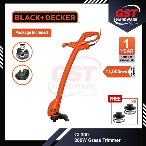 Black & Decker Electric Grass Trimmer String Grass Trimmer Mesin Potong ...