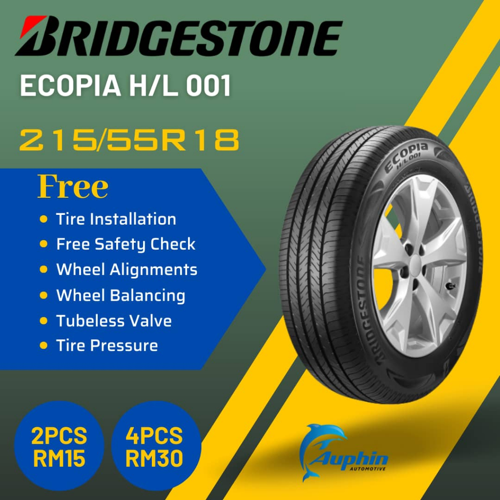 NEW TYRE 215/55R18 ECOPIA H/L 001 BRIDGESTONE Shopee Malaysia