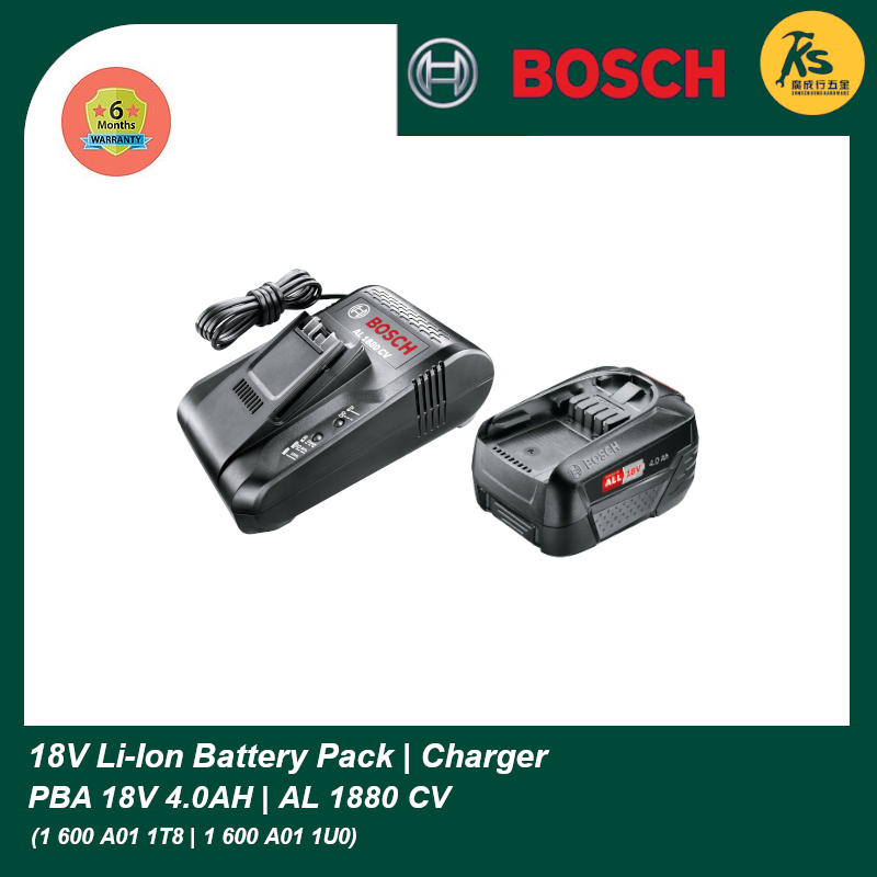 BOSCH 18V Battery Pack PBA 18V 4.0AH Professional Battery | AL 1880 CV ...