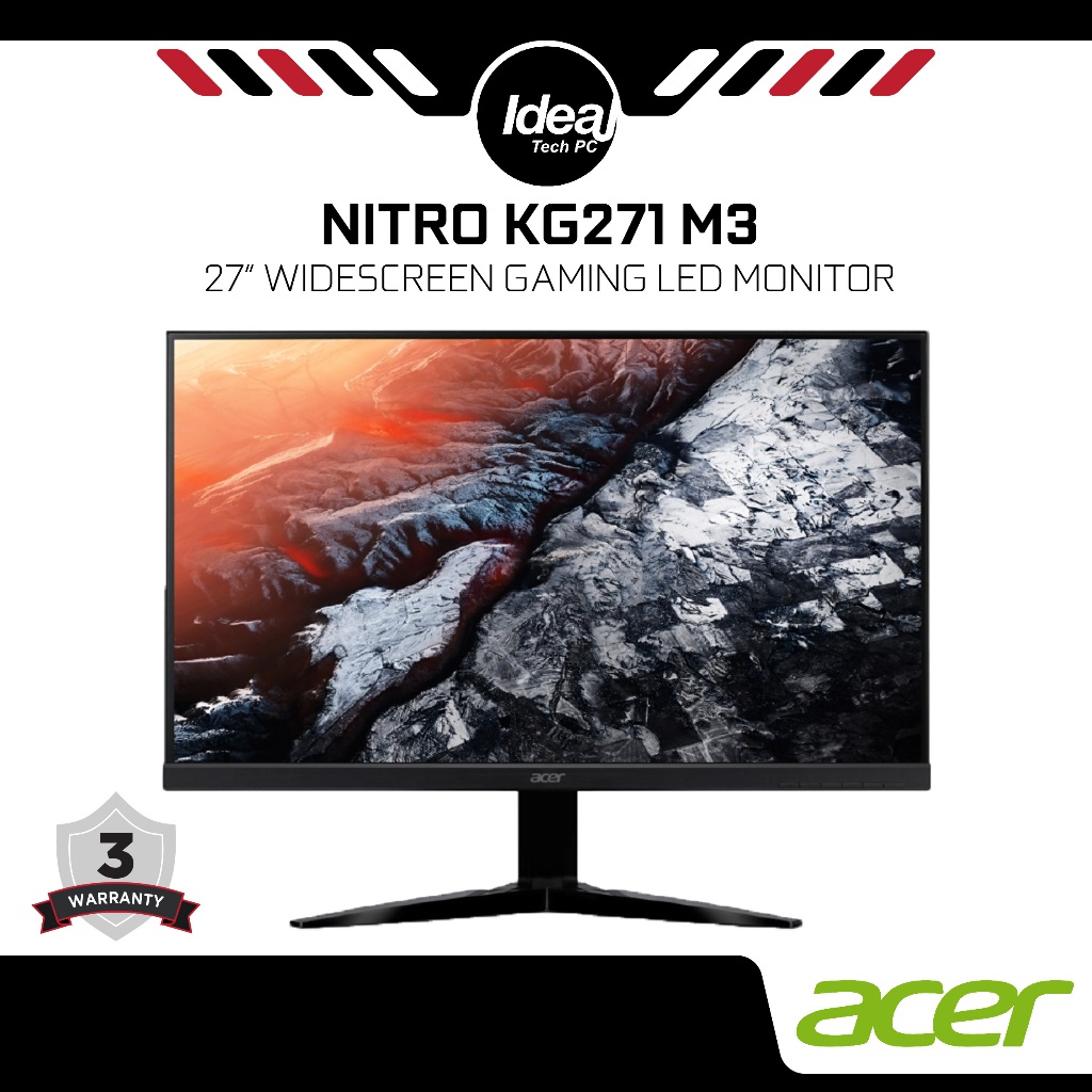 ACER Nitro KG271 M3 1920 x 1080 (FHD) 1ms 180Hz AMD FreeSync™ Premium 27" Widescreen