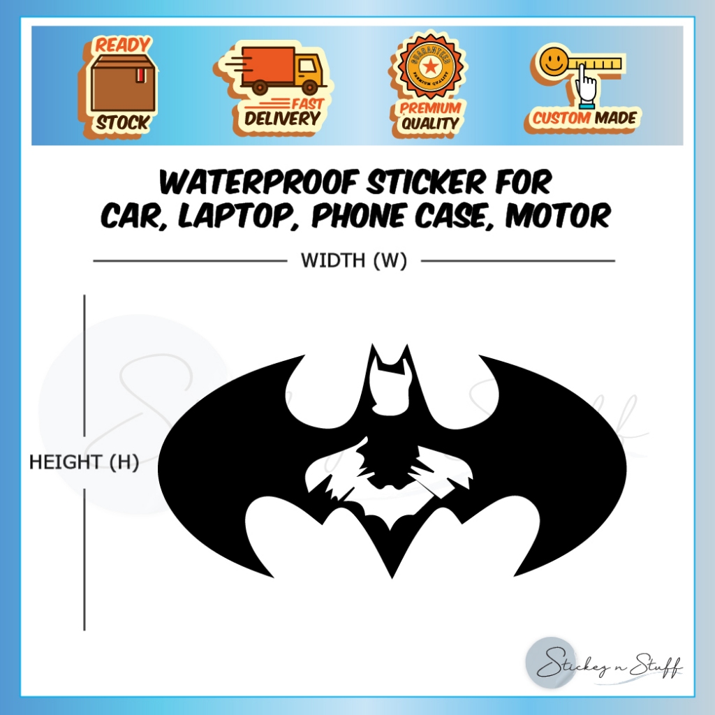 D3] Batman DC Superhero Reflective Sticker Car Truck Vinyl Decal Dark  Knight DC Sticker Super Hero Comics