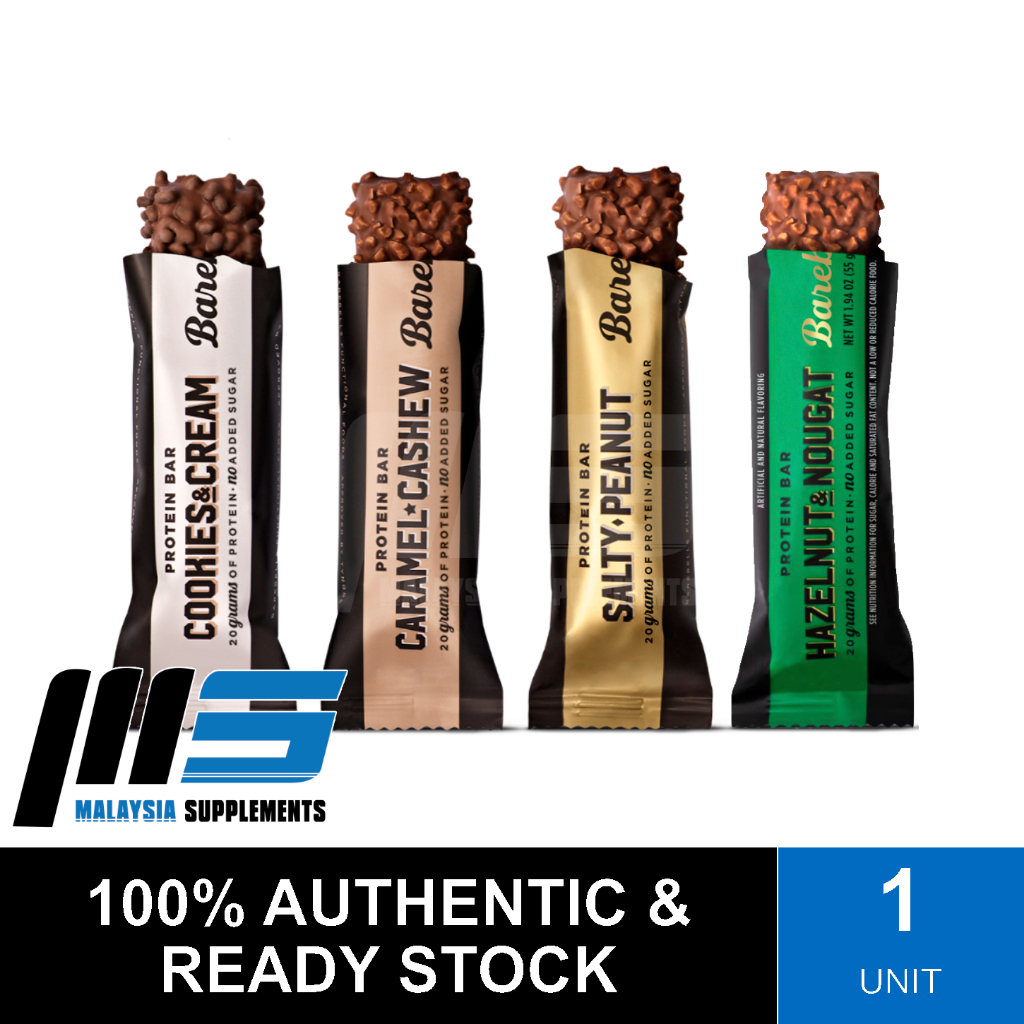 BAREBELLS Protein Bar (1 Unit) Halal Protein Bar, Snacks, Whey