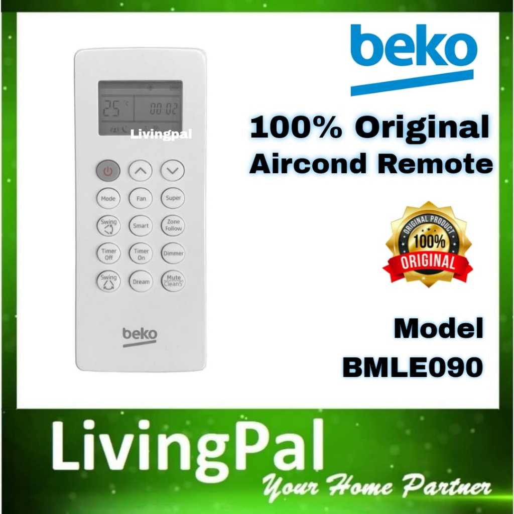 Beko Original Aircond Remote Control BMLE090 non inverter controller