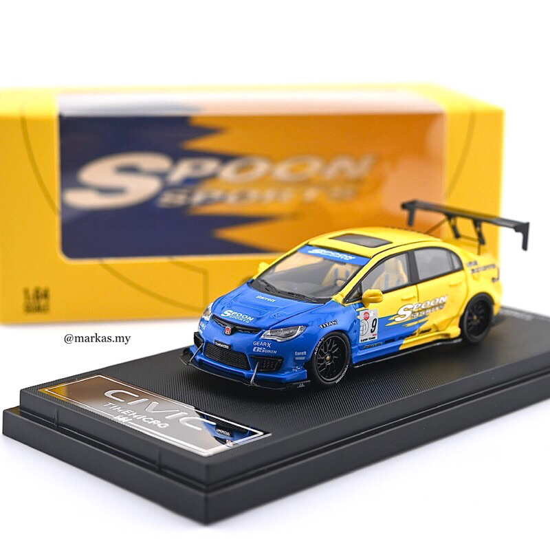 TM 1:64 JDM Civic Type R FD2 #95 Spoon Racing Sports Model