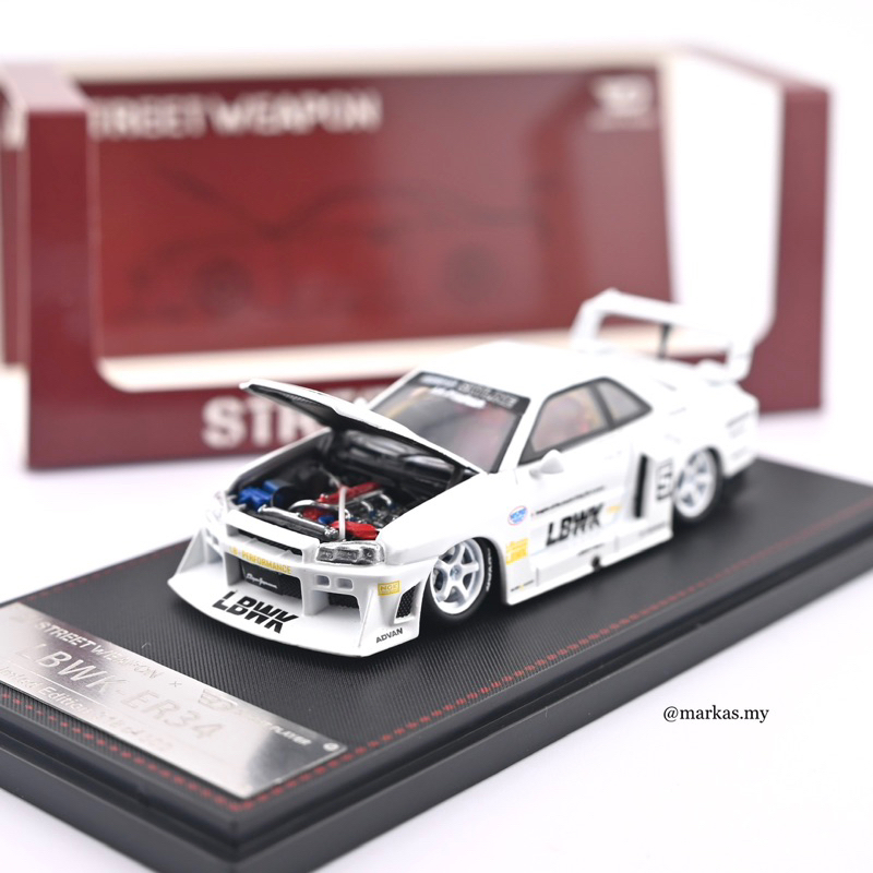 1/64 Street Weapon LBWK 日産 ER34 #23 Street Weapon 1:64 NISSAN LBWK ER34 Special Edition - Chrome