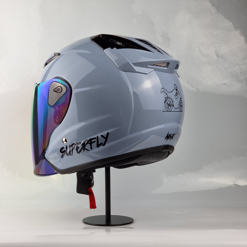 NHK Helmet X SUPERFLY R6 v2 Solid (Nardo Blue Glossy) Helmet NHK Open ...