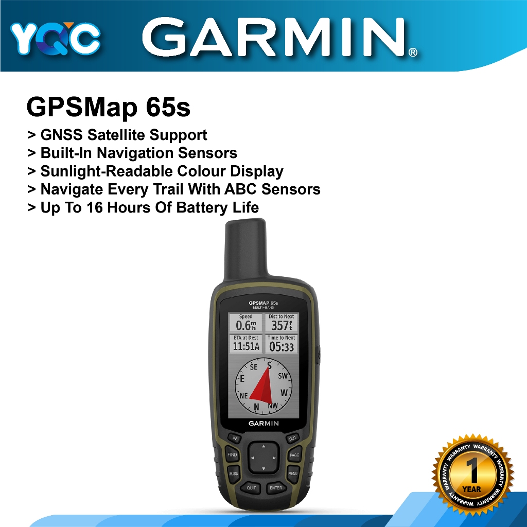 Garmin Gpsmap 65s Button Operated Handheld With Altimeter And Compass Expanded Satellite