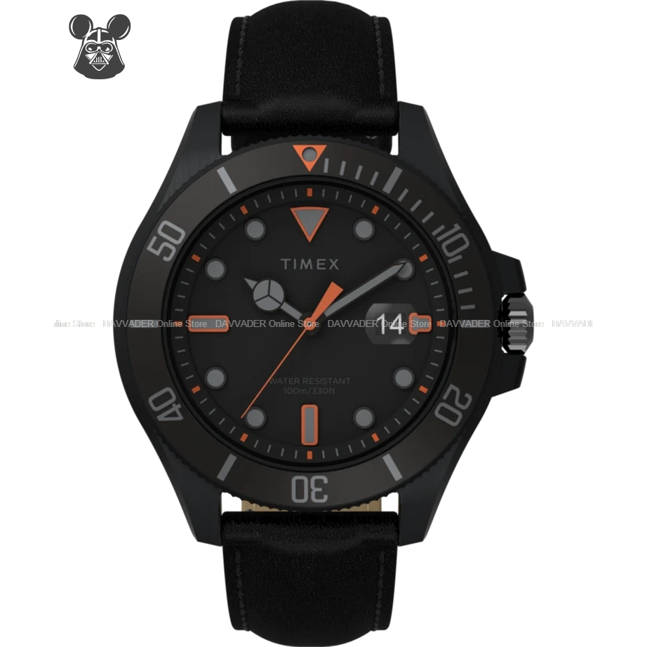 TIMEX TW2V42300 Men's Analog Watch Harborside Coast 43mm Date Magnifier