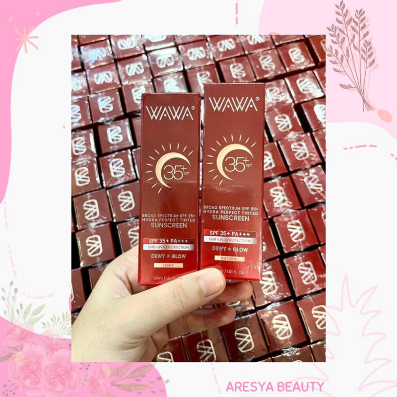 NEW WAWA TINTED SUNSCREEN SPF 35 LIGHT NATURAL 30ML WAWA COSMETICS