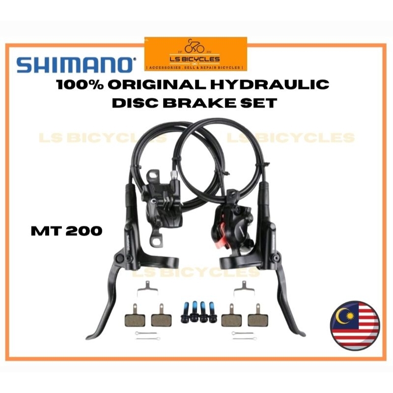 (BOX)100 Original Shimano MT200 Hydraulic Disc Brake Set Complete