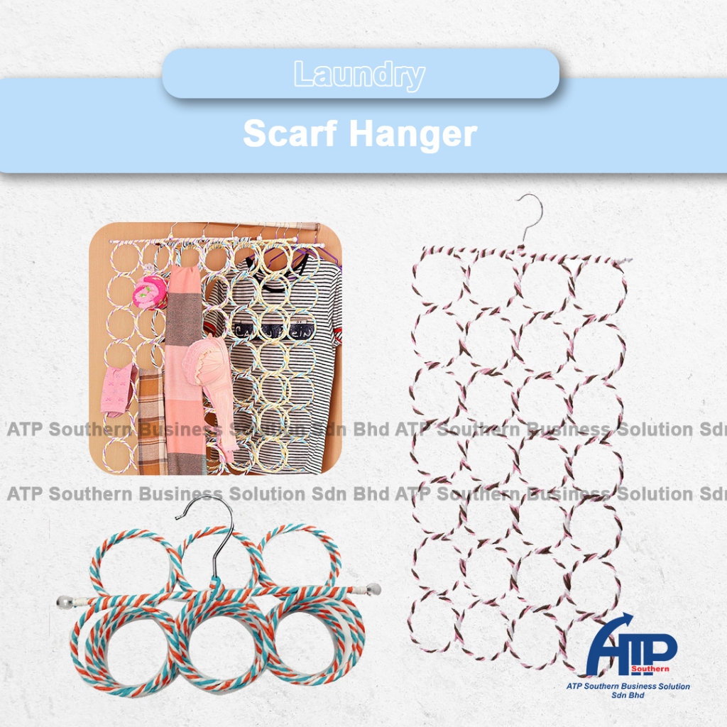 2x 24 Hole Scarf Hanger Holder Storage Tie Belt Scarf Organiser Space Saver main image 0
