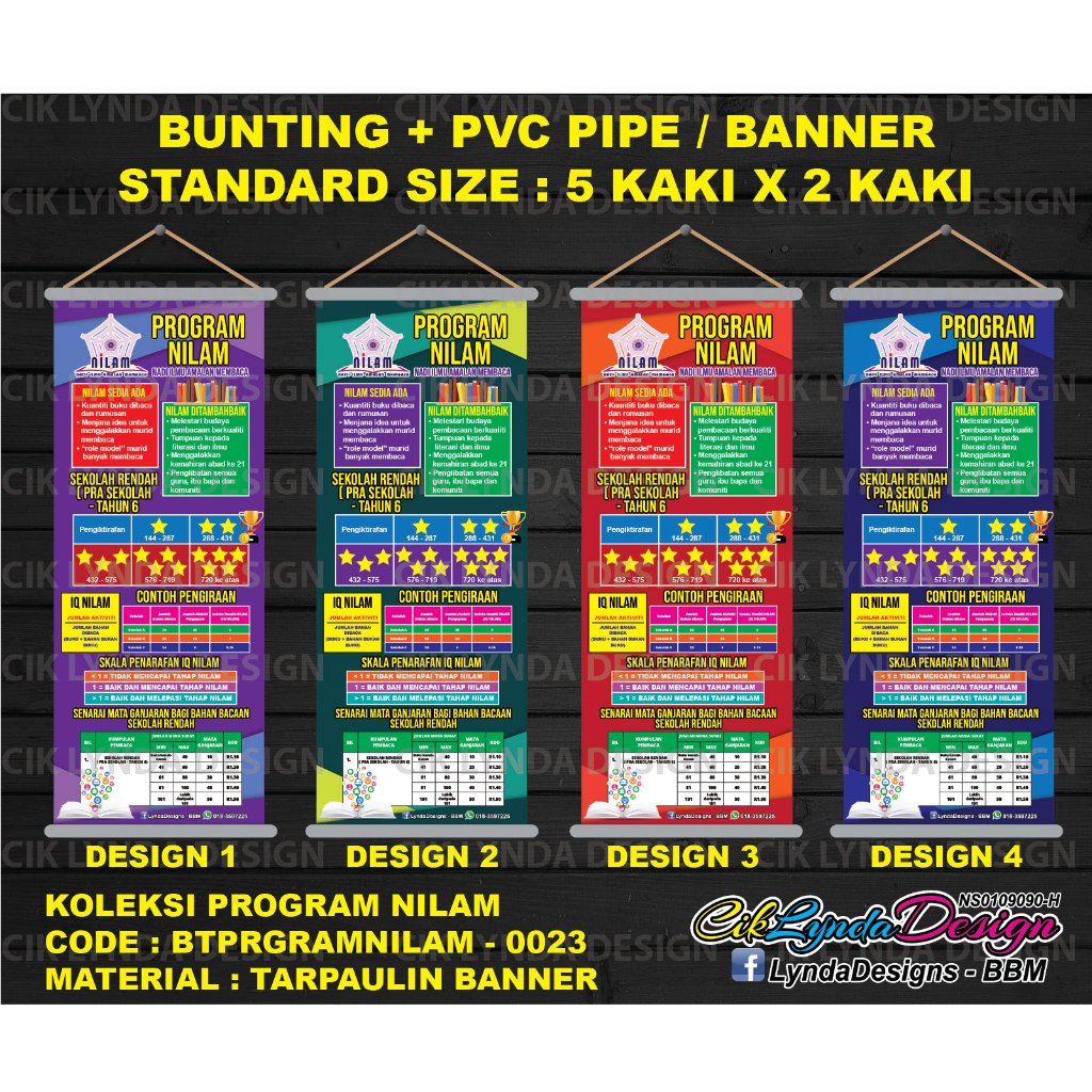 Pre Order Bunting Pvc Pipe Program Nilam Tambah Baik Sk Atau