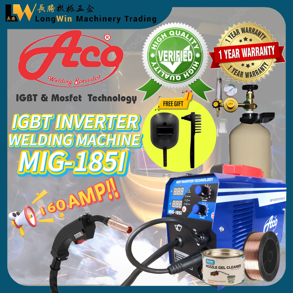 ACO MIG185i Multi Function IGBT Inverter Welding Machine Welding Mesin