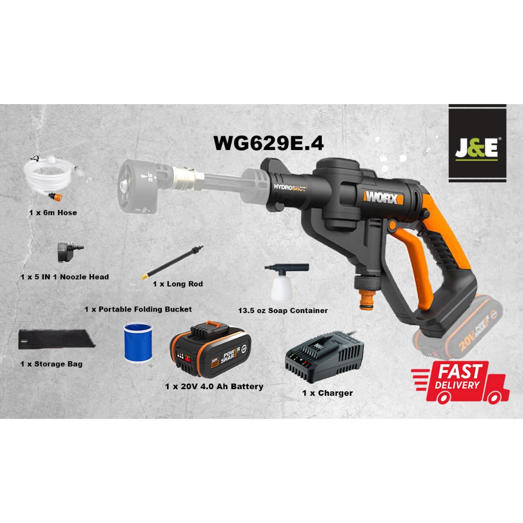 Hydroshot Wg629e Worx J&E NEW WORX WG629E PowerShare 20V Water Jet