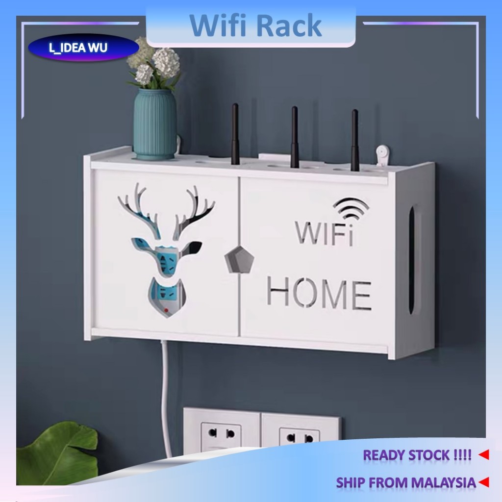 Wifi Router Shelf Rack Storage Wall Shelf Router Modem Rak TV Wall Rak