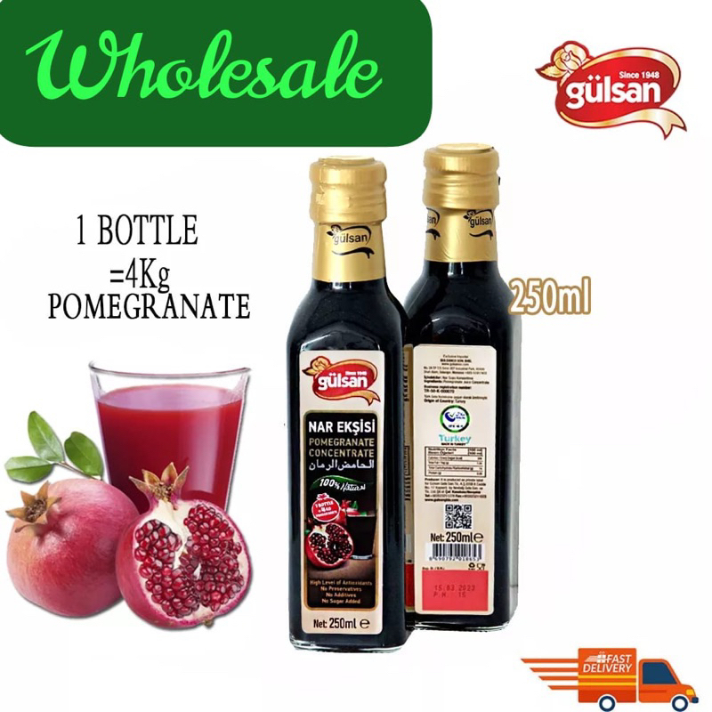 Pati Delima Gulsan Jus Asli Dari Turkey Natural Pomegranate Concentrate Gulsan Ml