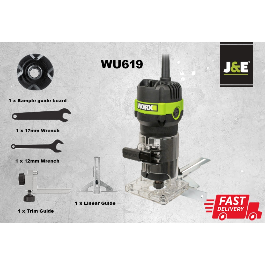 J E WORX PROFESSIONAL WU619 650w 6mm 1 4