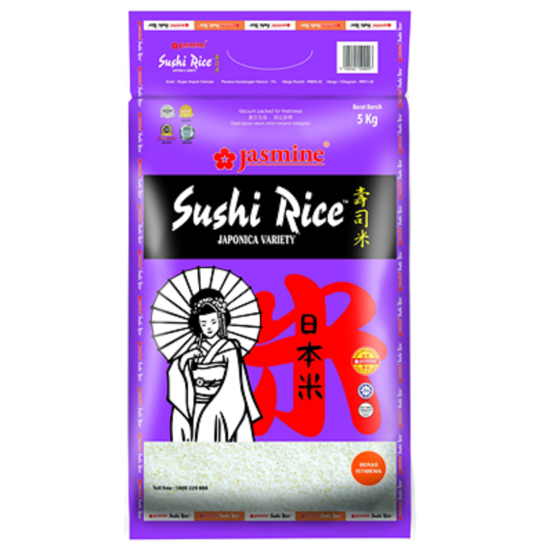 PALING MURAH CALROSE RICE JAPONICA VARIETY JASMINE SUSHI RICE 5KG