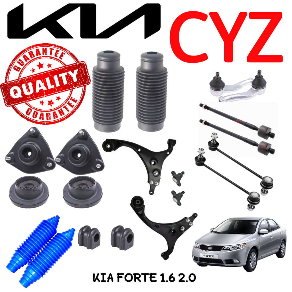 20 ITEM COMBO SET FRONT SUSPENSION KIA FORTE 1.6 2.0 LOWER ARM ABSORBER