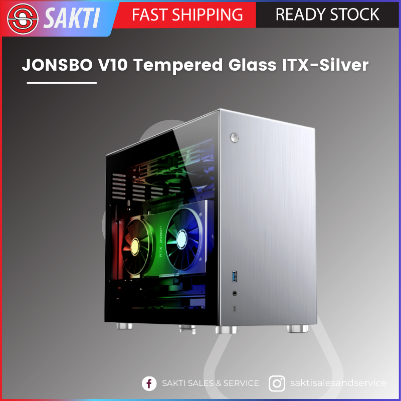 JONSBO V10 Tempered Glass ITX | Shopee Malaysia