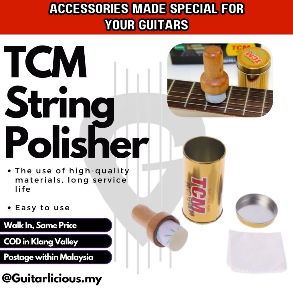 TCM Fast Fret String Polisher Instrument Maintenance Cleaner Microfiber ...