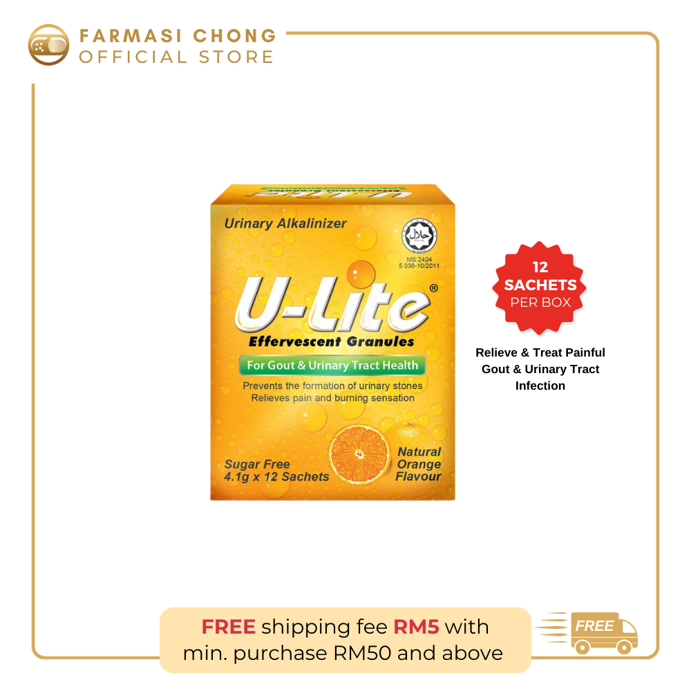 ULite Effervescent Granules 12 sachets x 4.1g for Gout & Urinary Tract
