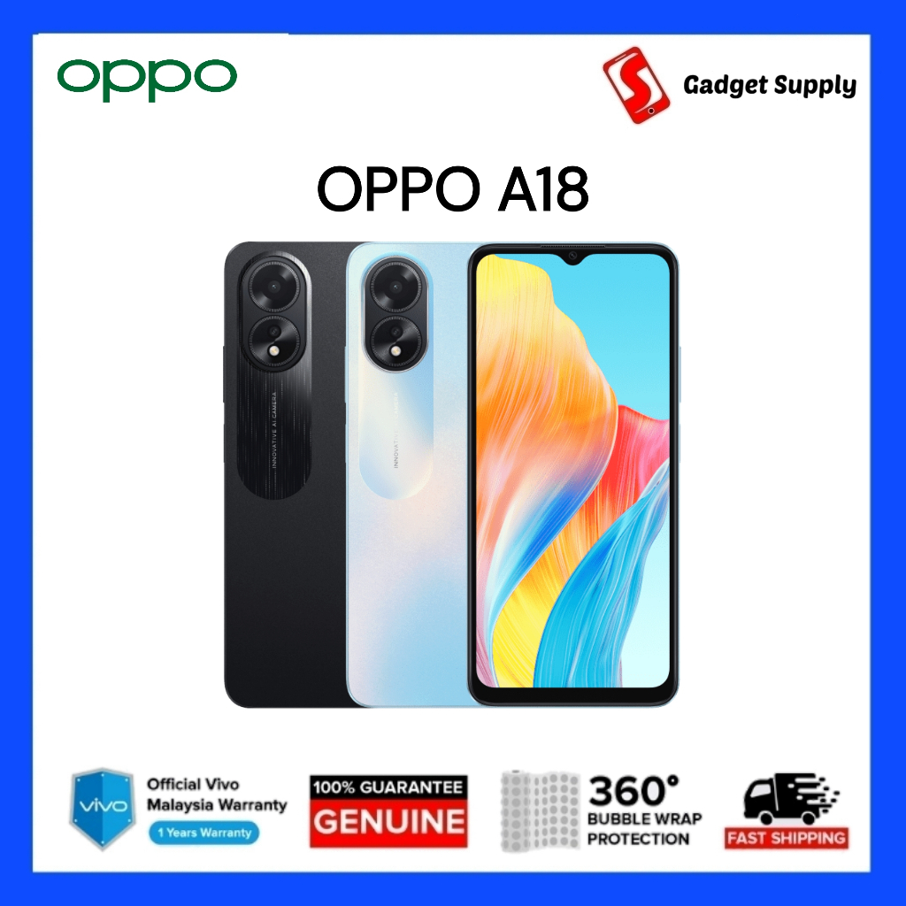 OPPO A18 | 4GB(+4GB) RAM 128GB ROM | Shopee Malaysia