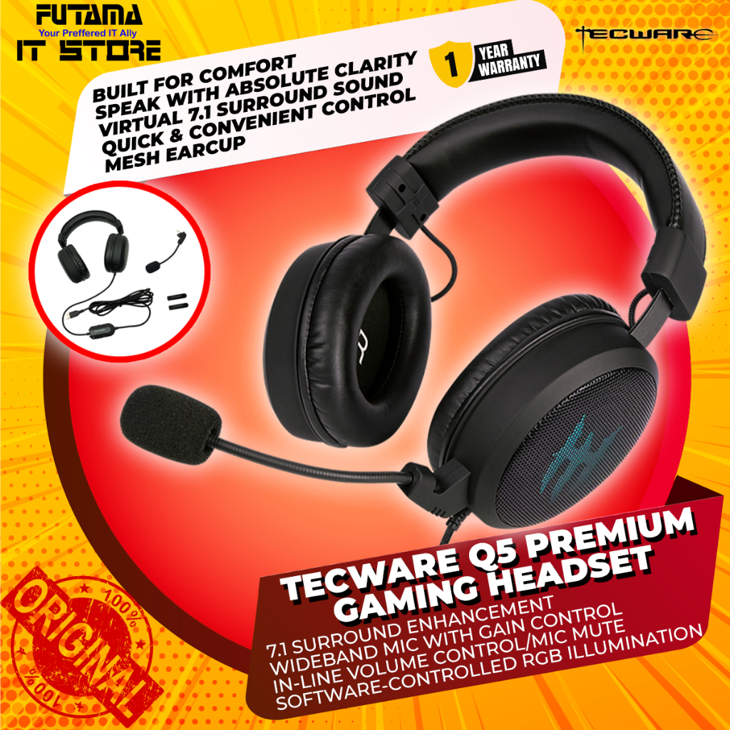 Tecware q5 rgb online gaming headset