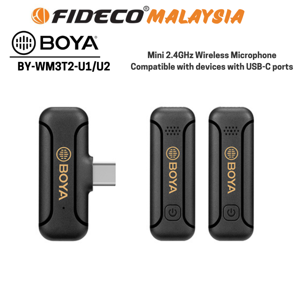 BOYA BY-WM3T2-U1/U2 Mini 2.4GHz Wireless Microphone Compatible With ...