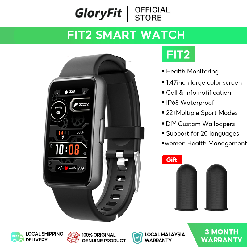 Gloryfit Smartwatch band FIT2 Women Huawei 8 band IP68 Waterproof Heart Rate Blood pressure