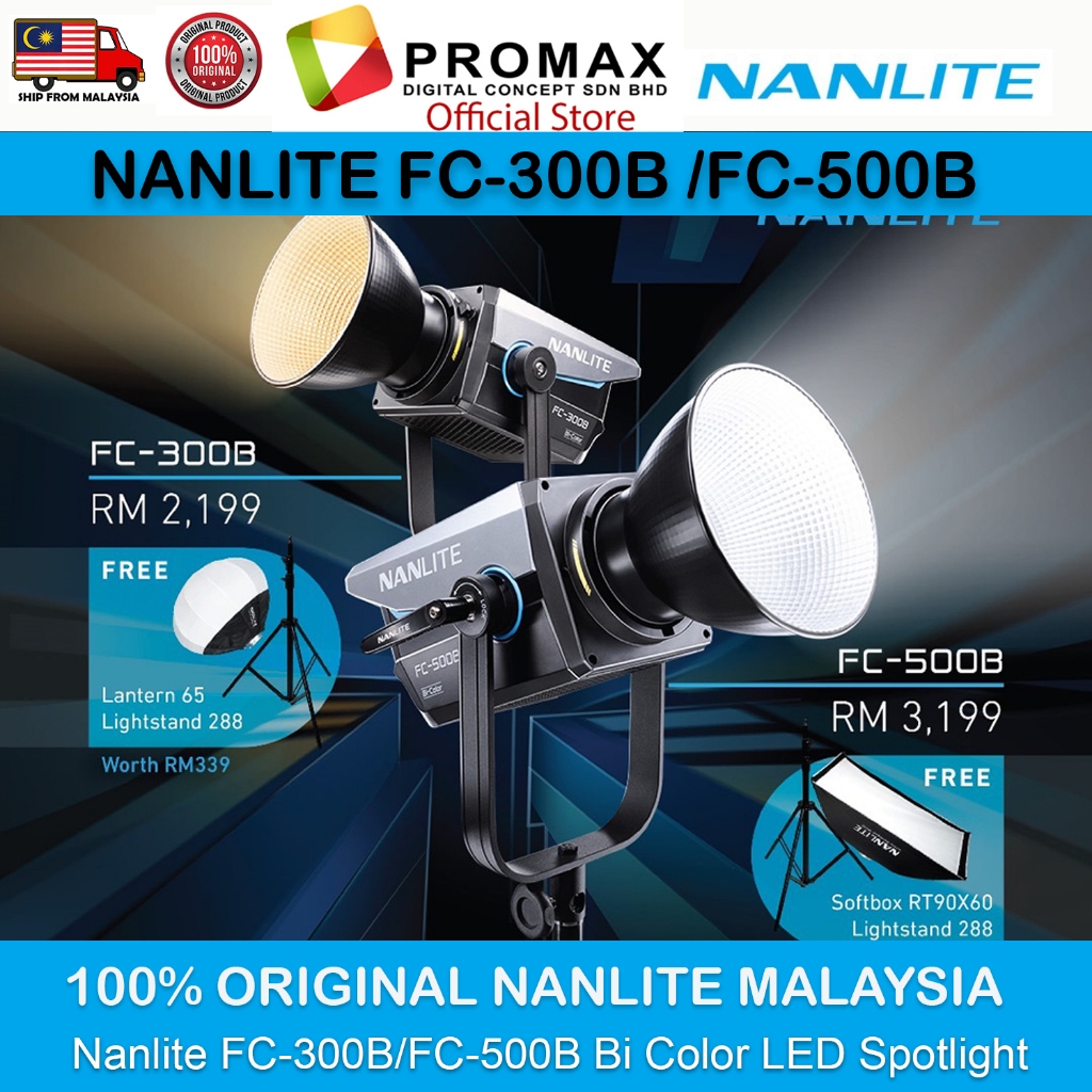 Nanlite FC-500B FC-300B Bi-Color LED Spotlight FC 500 FC500B FC 300