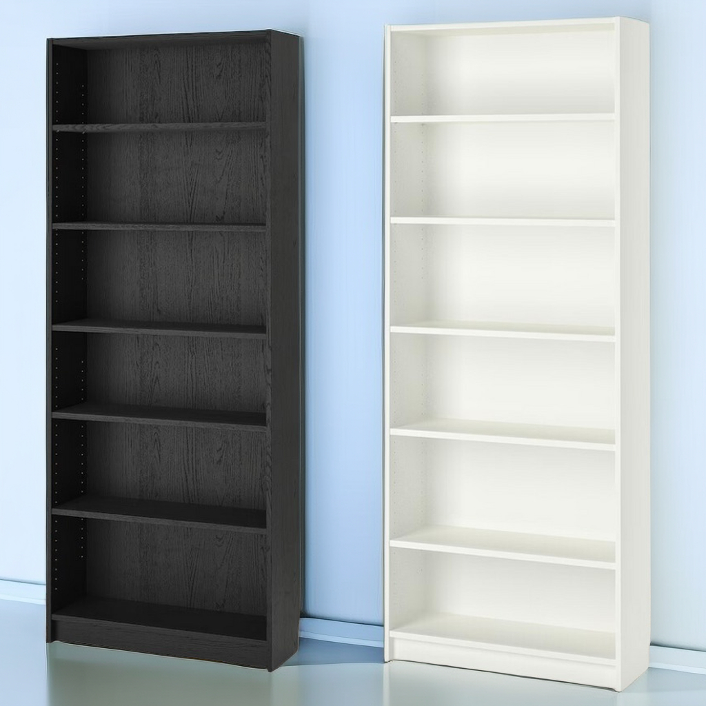IKEA Book Rack Bookshelf 6 Tier White/Black Color Bookcase Shopee Malaysia