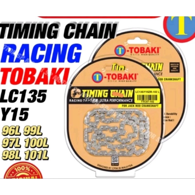 TOBAKI RACING TIMING CHAIN Jetrod LONG RANTAI TIMING PANJANG Y15ZR Y15 ...