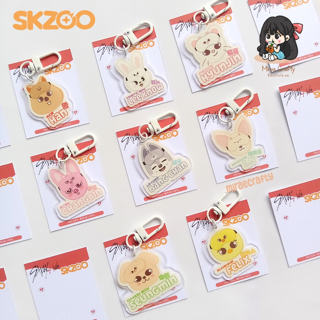 SKZ00 KEYCHAIN BANGCHAN CHANGBIN LEE KNOW FELIX YONGBOK HYUNJIN I.N ...