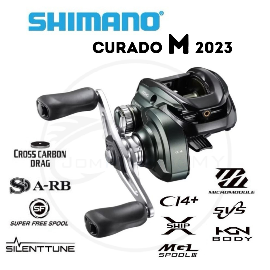 Shimano 2023 Curado M 201 Left Handle Baitcasting Fishing Reel 1 Year  Warranty with Free Gift Mesin Pancing BC Shimano