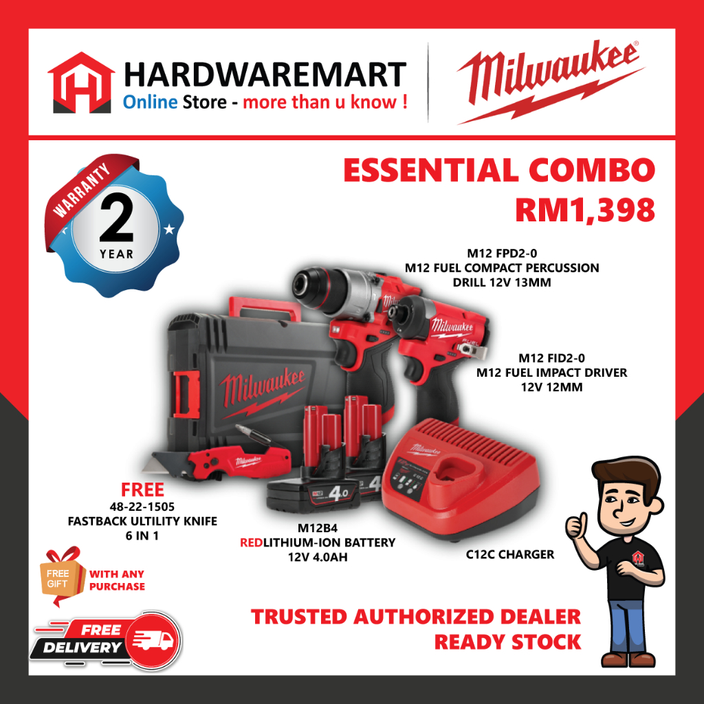 Milwaukee M12 Essential Combo Package / Milwaukee M12 Drill Driver