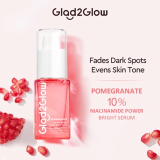 Glad2Glow Pomegranate 10% Niacinamide Power Whitening Face Serum Wajah 17ml | Serum Niacinamide Serum Alpha Arbutin