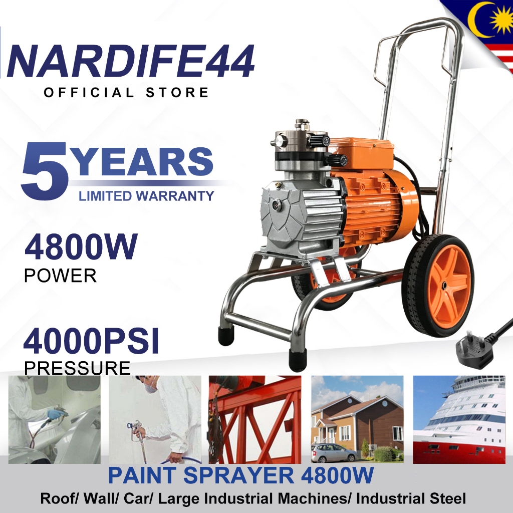 5YearWarranty 4800W Electric High Pressure Airless Sprayer Latex