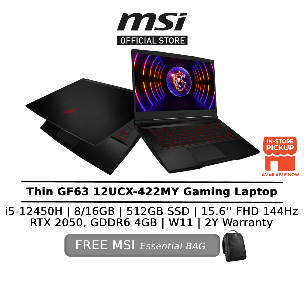 MSI 15.6 Thin GF63 Gaming Laptop