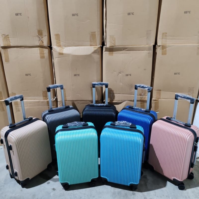 Ready Stock LUGGAGE 20 INCH Cabin Hand Carry ABS TWO Handle 360 4wheel