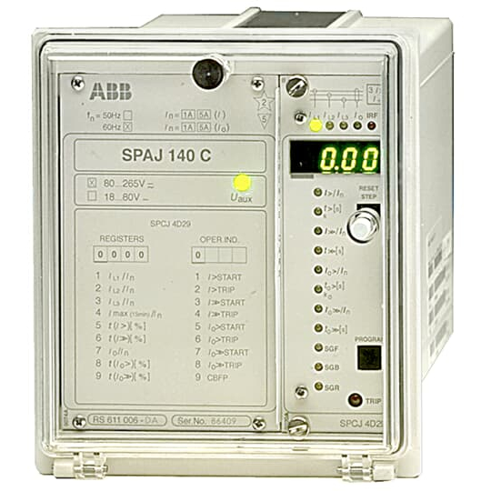 ABB Over-Current and Earth-Fault Relay SPAJ 140 C-AA 80-265VAC/DC ...