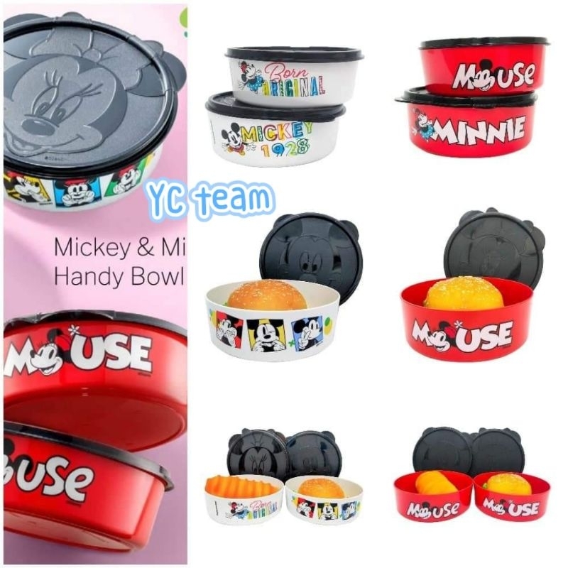 🔥Ready Stock🔥Tupperware Mickey & Minnie Handy Bowl 700ml (2pcs ...